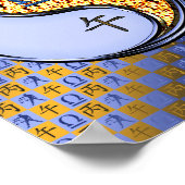 Weegschaal en vuurpaard poster (Hoek)