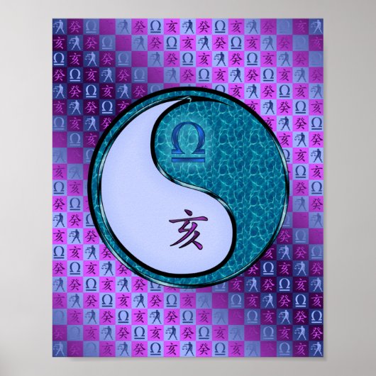 Weegschaal en waterbeer poster (Voorkant)