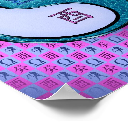 Weegschaal en waterhaan poster (Hoek)