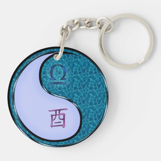 Weegschaal en waterhaan sleutelhanger (Achterkant)