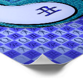 Weegschaal en wateros poster (Hoek)