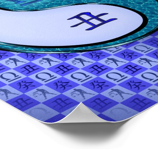 Weegschaal en wateros poster (Hoek)