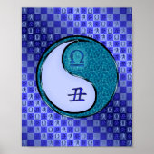 Weegschaal en wateros poster (Voorkant)