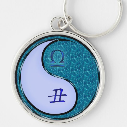 Weegschaal en wateros sleutelhanger (Voorkant)