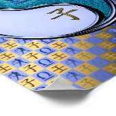 Weegschaal en waterrat poster (Hoek)