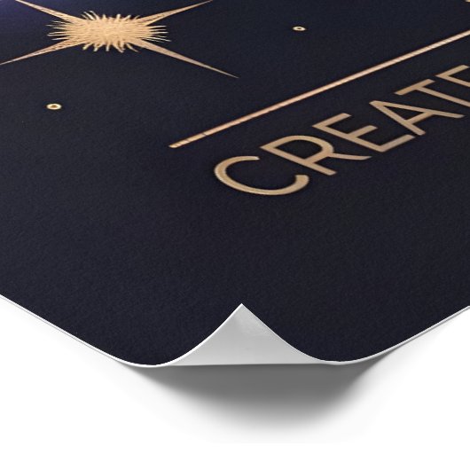 Weegschaal geboren om glanzend Poster te laten sch (Hoek)