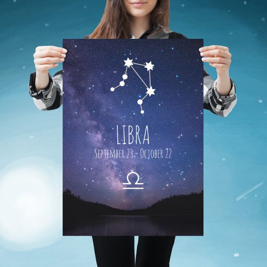 Weegschaal | Gepersonaliseerd Poster voor Zodiac C