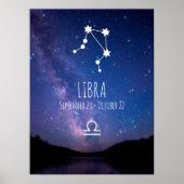 Weegschaal | Gepersonaliseerd Poster voor Zodiac C (Voorkant)