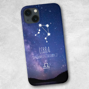 Weegschaal   Gepersonaliseerde zodiac-constellatie Case-Mate iPhone Case