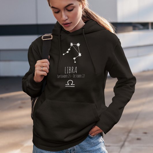 Weegschaal | Gepersonaliseerde Zodiac Constellatio Hoodie