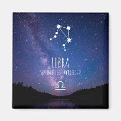 Weegschaal | Gepersonaliseerde Zodiac Constellatio Magneet (Voorkant)