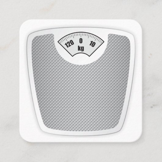 weegschaal | gezondheidsfitness afsprakenkaartje (Voorkant)