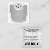 weegschaal | gezondheidsfitness afsprakenkaartje (Voorkant / Achterkant)