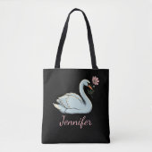 Weegschaal Gift: Zwaan Symbool Canvas tas (Voorkant)