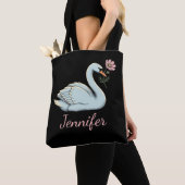 Weegschaal Gift: Zwaan Symbool Canvas tas (Dichtbij)