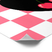 Weegschaal Gotische esthetische geruite kersen kun Poster (Hoek)