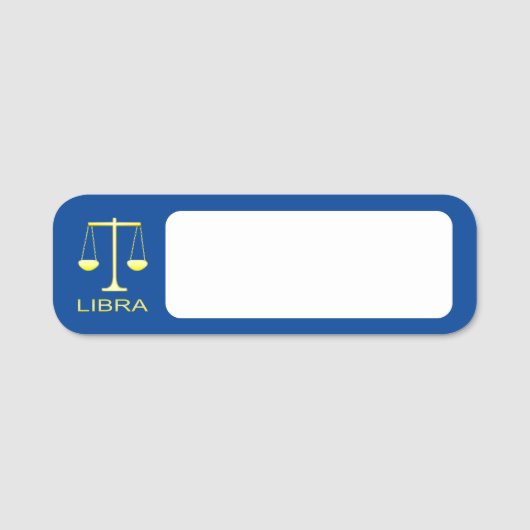 Weegschaal Gouden Schalen Sterrenbeeld Naamplaatje (Voorkant)