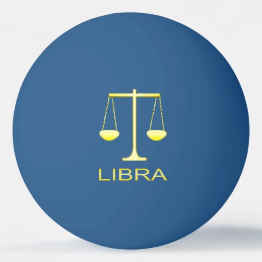 Weegschaal Gouden Schalen Sterrenbeeld Pingpongbal (Achterkant)