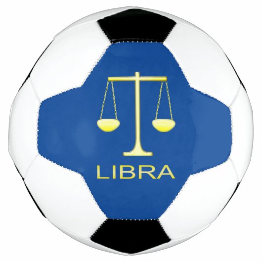 Weegschaal Gouden Schalen Sterrenbeeld Voetbal (Voorkant)