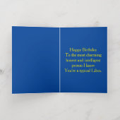 Weegschaal Gouden Schalen Sterrenteken Aangepaste  Folie Wenskaart (Binnenlaag)