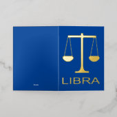 Weegschaal Gouden Schalen Sterrenteken Aangepaste  Folie Wenskaart (Buiten Laag)