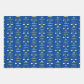 Weegschaal Gouden Schalen Sterrenteken Aangepaste Inpakpapier Vel (Voorkant 3)