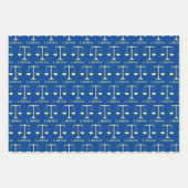 Weegschaal Gouden Schalen Sterrenteken Aangepaste Inpakpapier Vel (Voorkant)