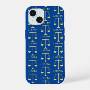Weegschaal Gouden Schalen Sterrenteken Patroon iPhone 15 Case