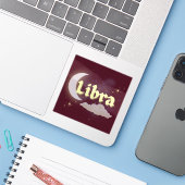 Weegschaal Hemelse Esthetische Dromerige Maanwolk  Sticker (Laptop met iPhone)