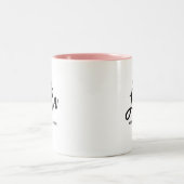 Weegschaal Horoscoop Modern Script Chic Zodiac Sig Tweekleurige Koffiemok (Center)