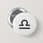 WEEGSCHAAL, HOROSCOOP SYMBOOL RONDE BUTTON 5,7 CM (Voorkant /achterkant)