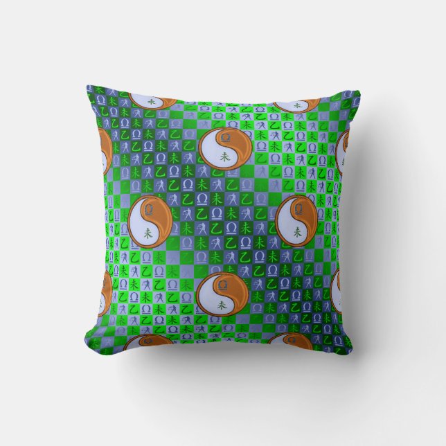 Weegschaal & Hout Geit Kussen (Voorkant)