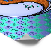 Weegschaal & Hout Hond Poster (Hoek)