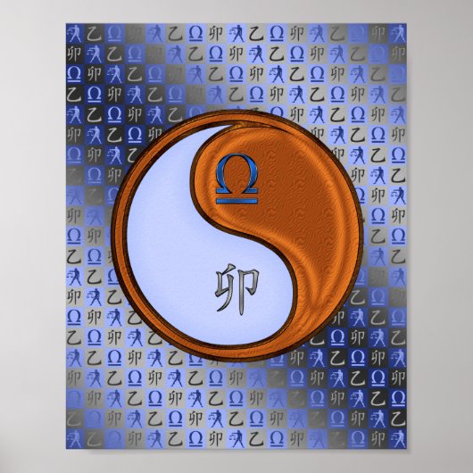 Weegschaal & Hout Konijn Poster (Voorkant)