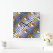 Weegschaal & Hout Rat Vierkante Klok (Huis)