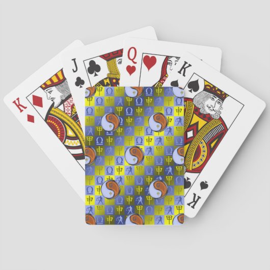 Weegschaal & Houten Aap Pokerkaarten (Achterkant)