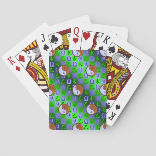 Weegschaal & Houten Geit Pokerkaarten (Achterkant)