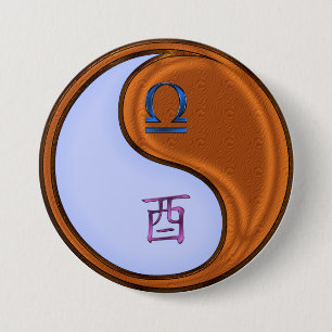 Weegschaal & Houten Haan Ronde Button 7,6 Cm