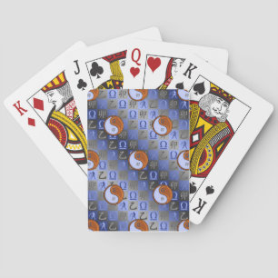 Weegschaal & Houten Konijn Pokerkaarten