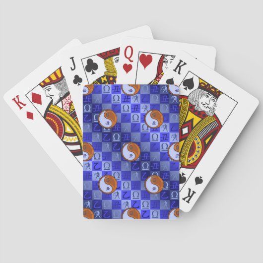 Weegschaal & Houten Os Pokerkaarten (Achterkant)