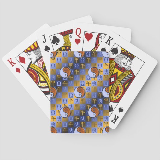 Weegschaal & Houten Paard Pokerkaarten (Achterkant)