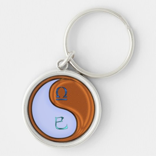 Weegschaal & Houten Slang Sleutelhanger (Voorkant)