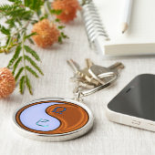 Weegschaal & Houten Slang Sleutelhanger (Zijkant)