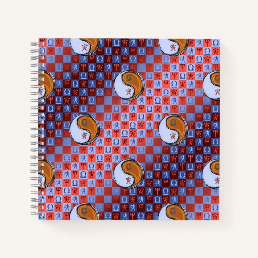 Weegschaal & Houten Tijger Notitieboek (Voorkant)