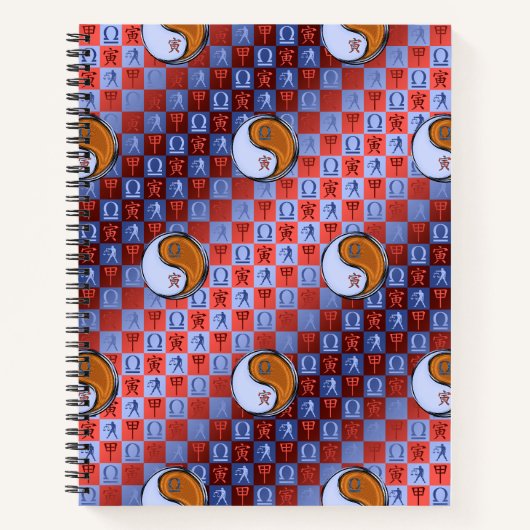 Weegschaal & Houten Tijger Notitieboek (Voorkant)