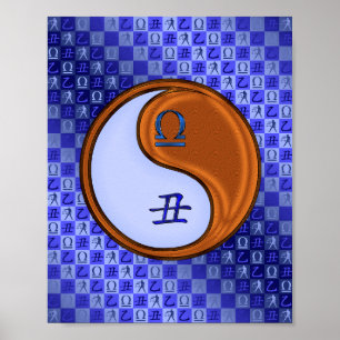 Weegschaal & Houtos Poster