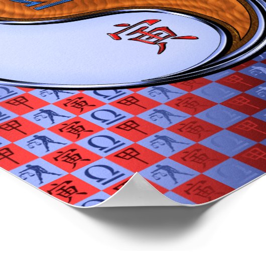 Weegschaal & Houttijger Poster (Hoek)