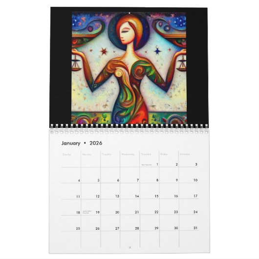 Weegschaal Kalender (Jan 2026)