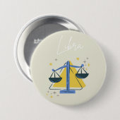 Weegschaal knop badge ronde button 7,6 cm (Voorkant /achterkant)