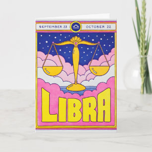 Weegschaal Letterpress Kaart